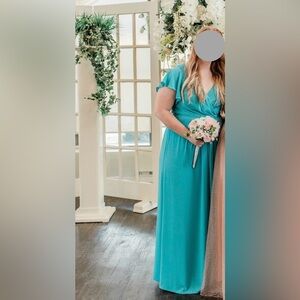 David’s Bridal Flutter Sleeve Bridesmaid Dress